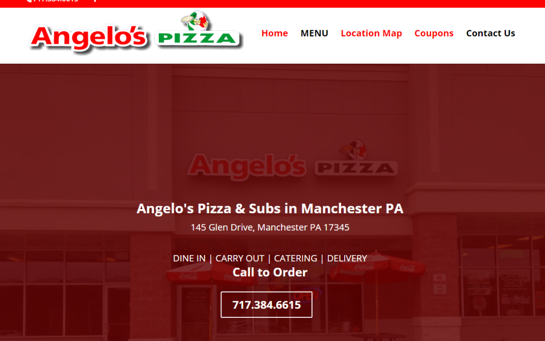 Flash Avenue launches website for Angelo’s Pizza & Subs in Manchester PA