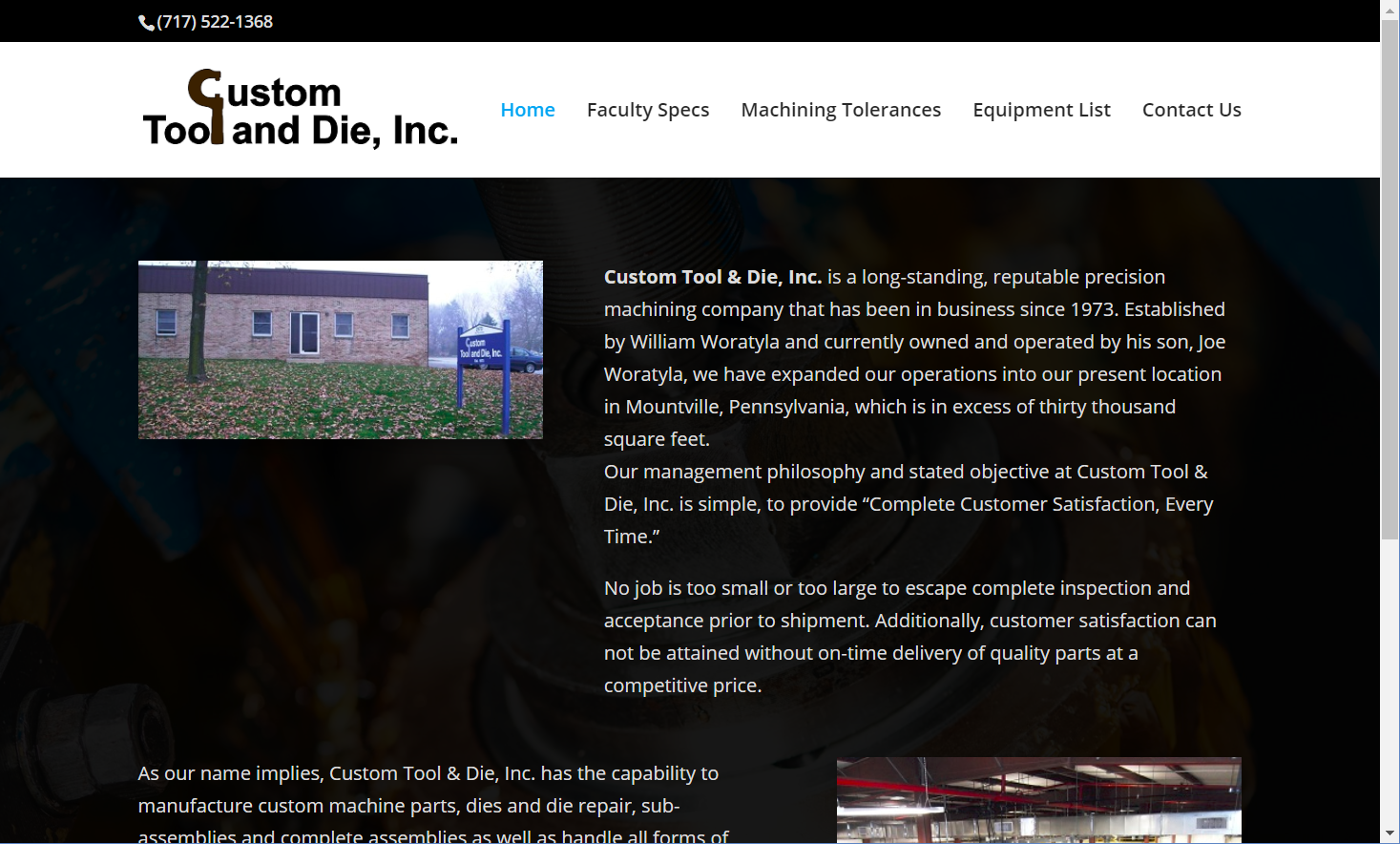 Flash Avenue gives an efficient mobile friendly overhaul for Custom Tool & Die