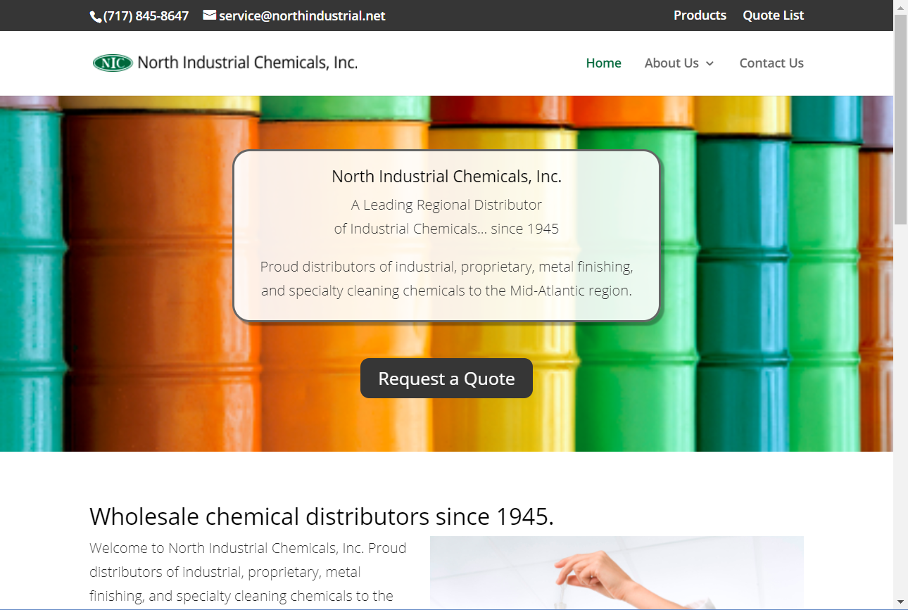 Flash Avenue builds online product quoting system for North Industrial Chemicals