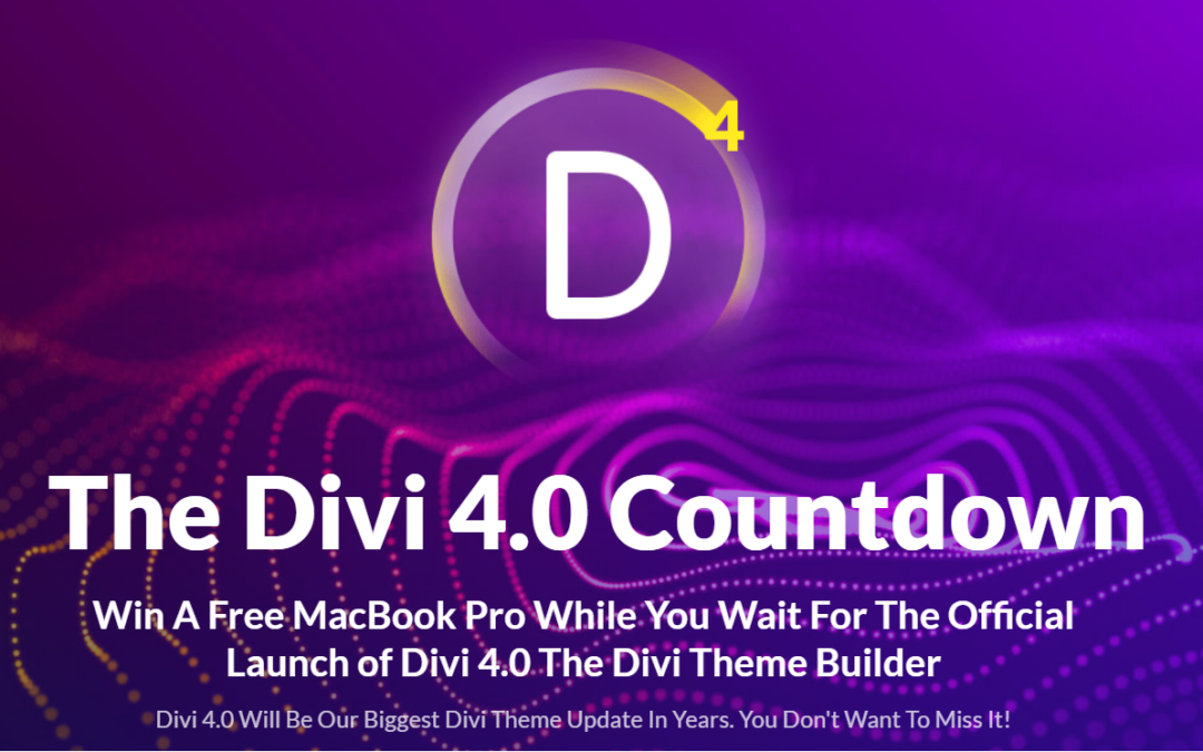 Countdown to Divi 4.0