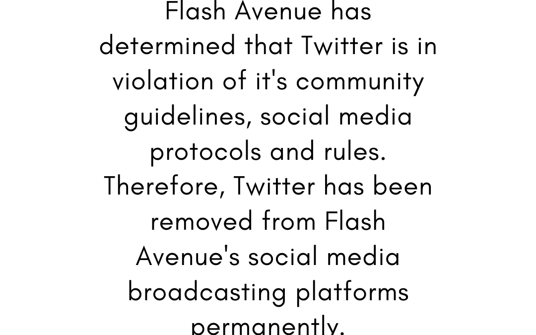 Flash Avenue Bans Twitter